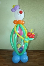 Клоун-погремушка из шариков